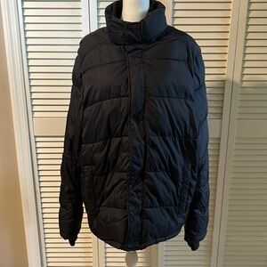 Andrew Marc zippered button down puffer jacket size L